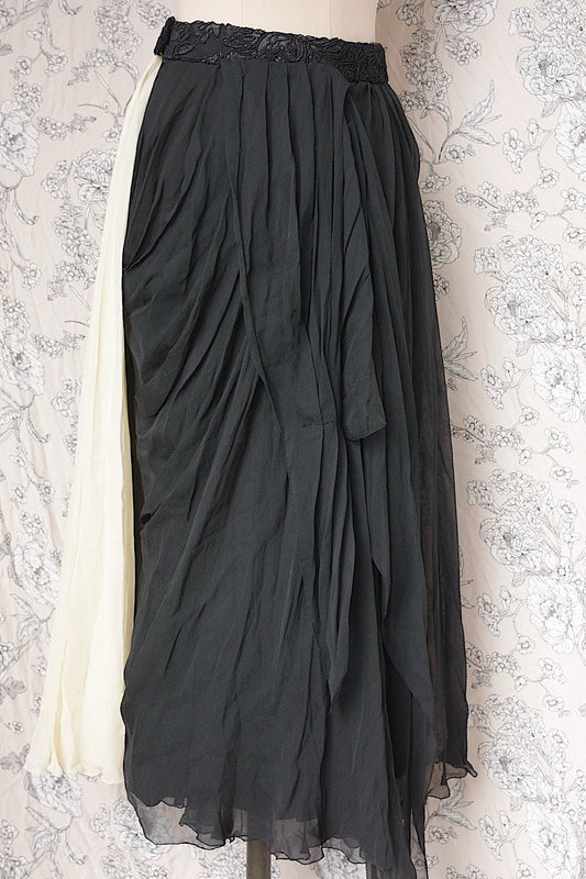 アンティークスカート vêtement antique シフォンドレープスカート .FR a l'epoque