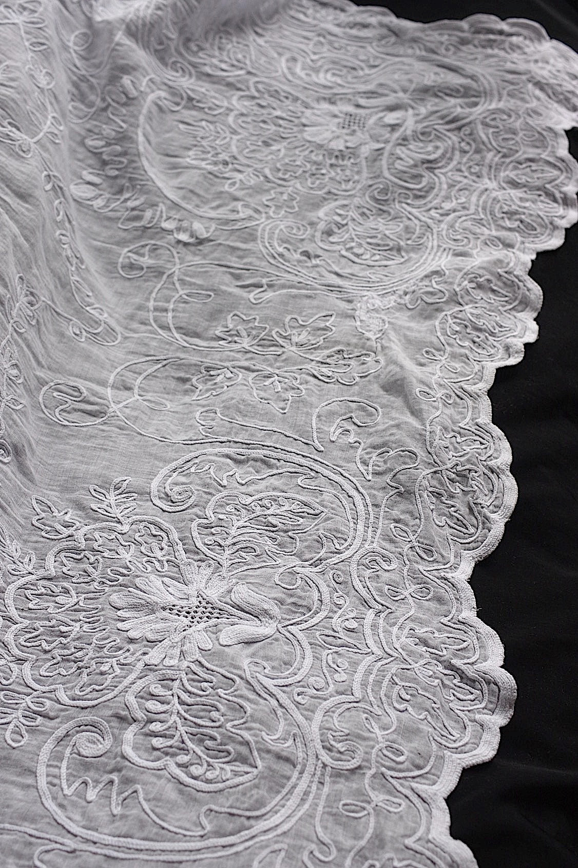 アンティークカーテン linge de maison  antique コーネリー .FR a l'epoque