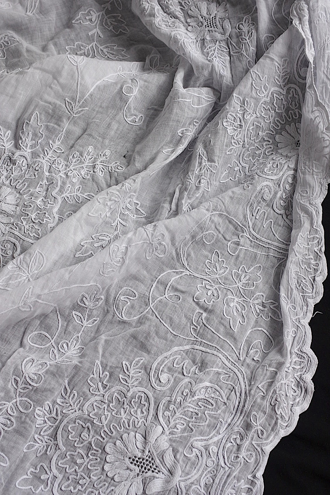 アンティークカーテン linge de maison  antique コーネリー .FR a l'epoque