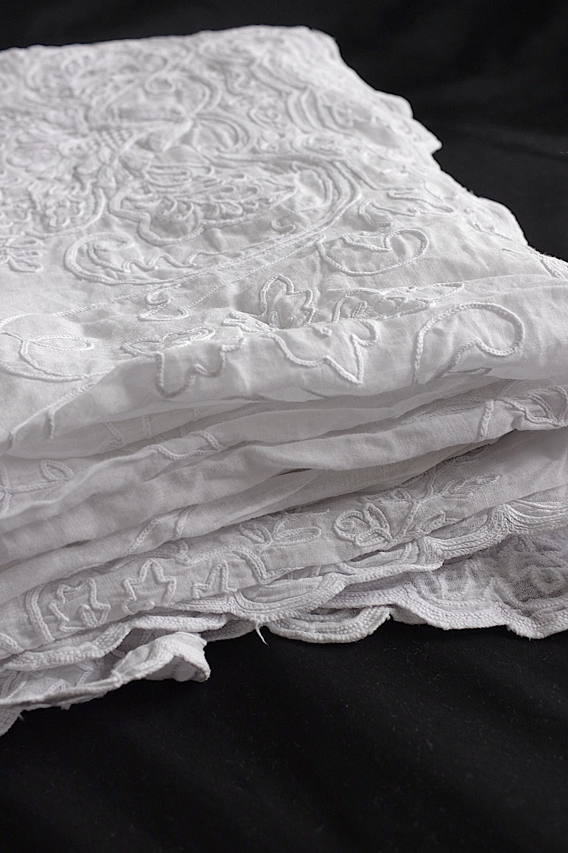 アンティークカーテン linge de maison  antique コーネリー .FR a l'epoque