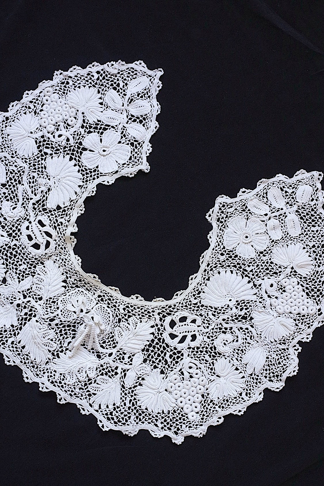 アンティークレース dentelle antique クロシェ襟 .FR a l'epoque
