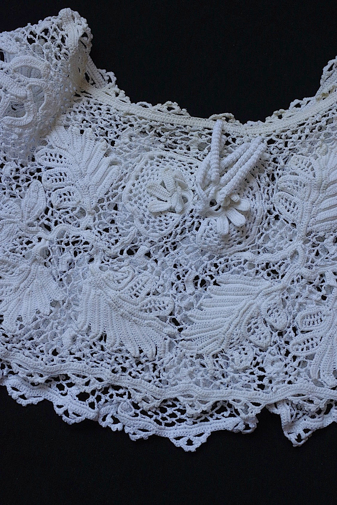 アンティークレース dentelle antique クロシェ襟 .FR a l'epoque