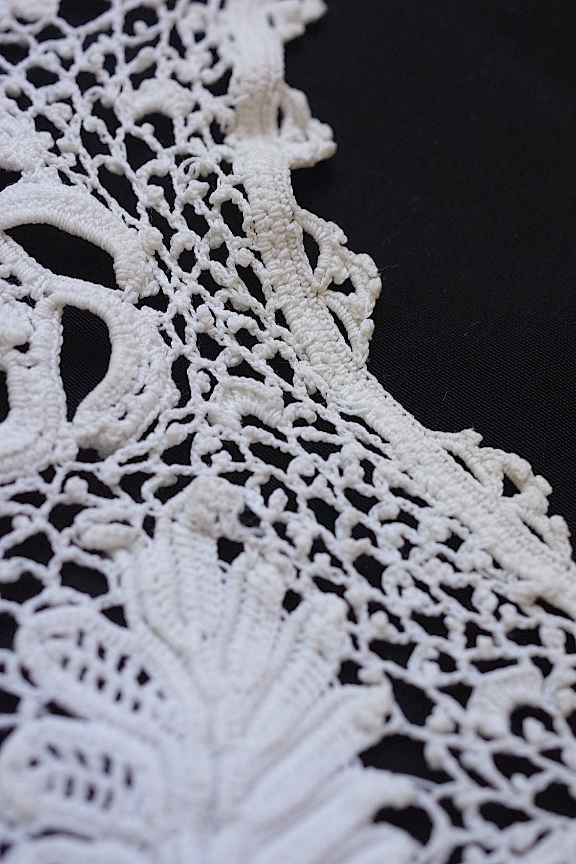 アンティークレース dentelle antique クロシェ襟 .FR a l'epoque