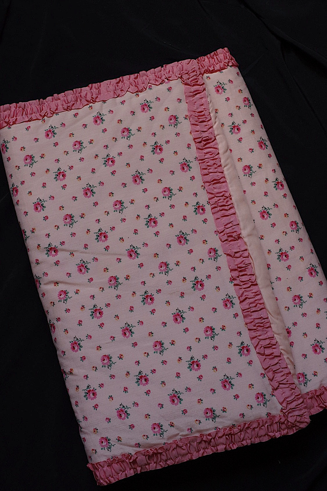 アンティーククッション型ポシェット  tissu antique 小花がら生地 クッション .FR a l'epoque