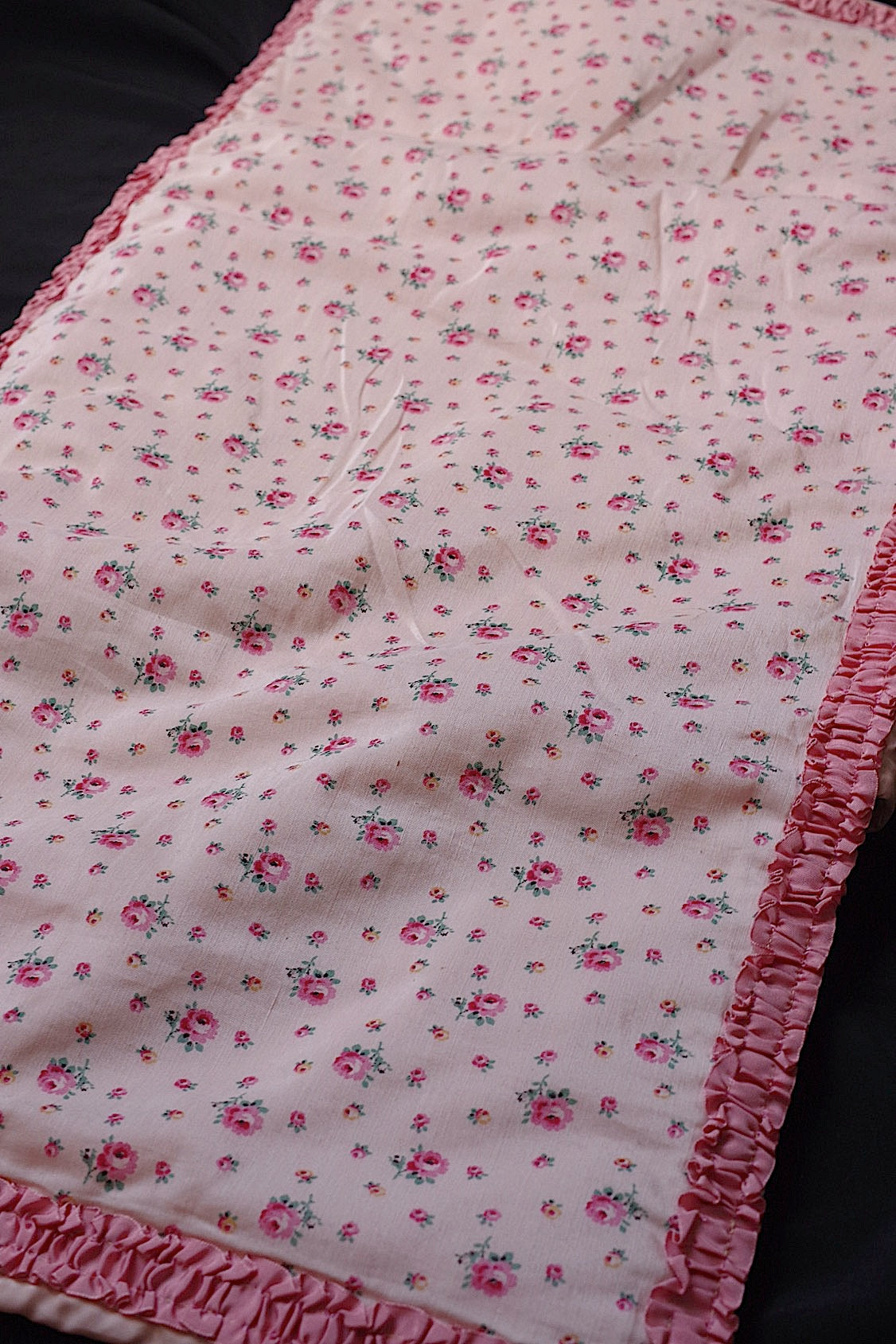 アンティーククッション型ポシェット  tissu antique 小花がら生地 クッション .FR a l'epoque