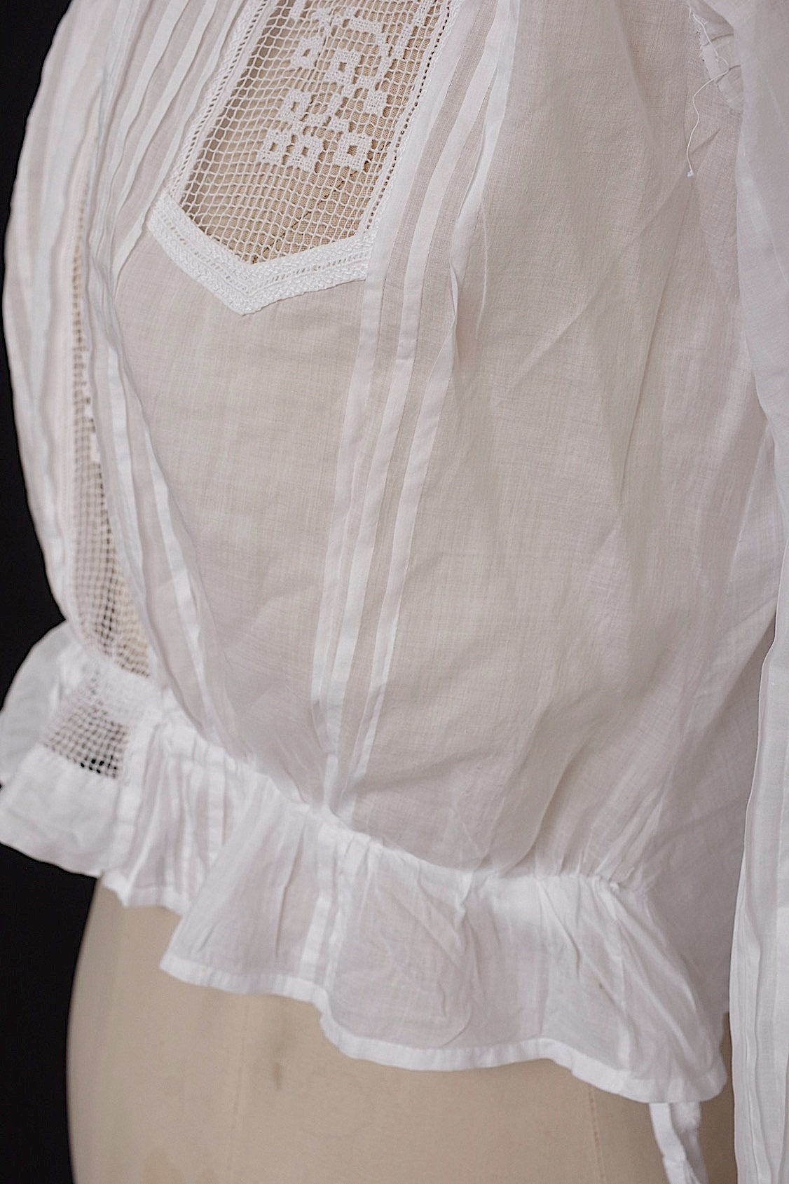 アンティークブラウス vêtement antique  スタンドカラー .FR a l'epoque