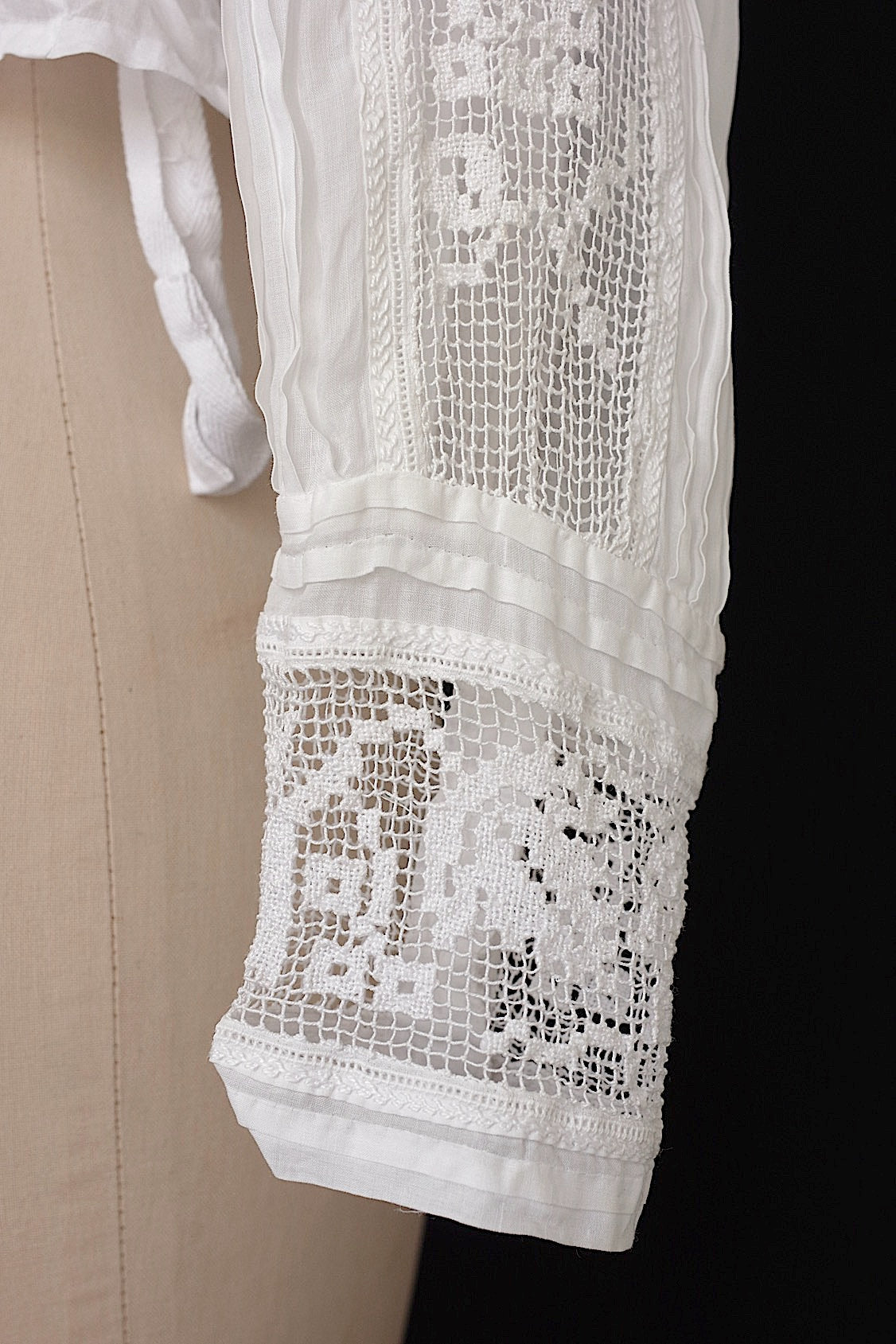 アンティークブラウス vêtement antique  スタンドカラー .FR a l'epoque