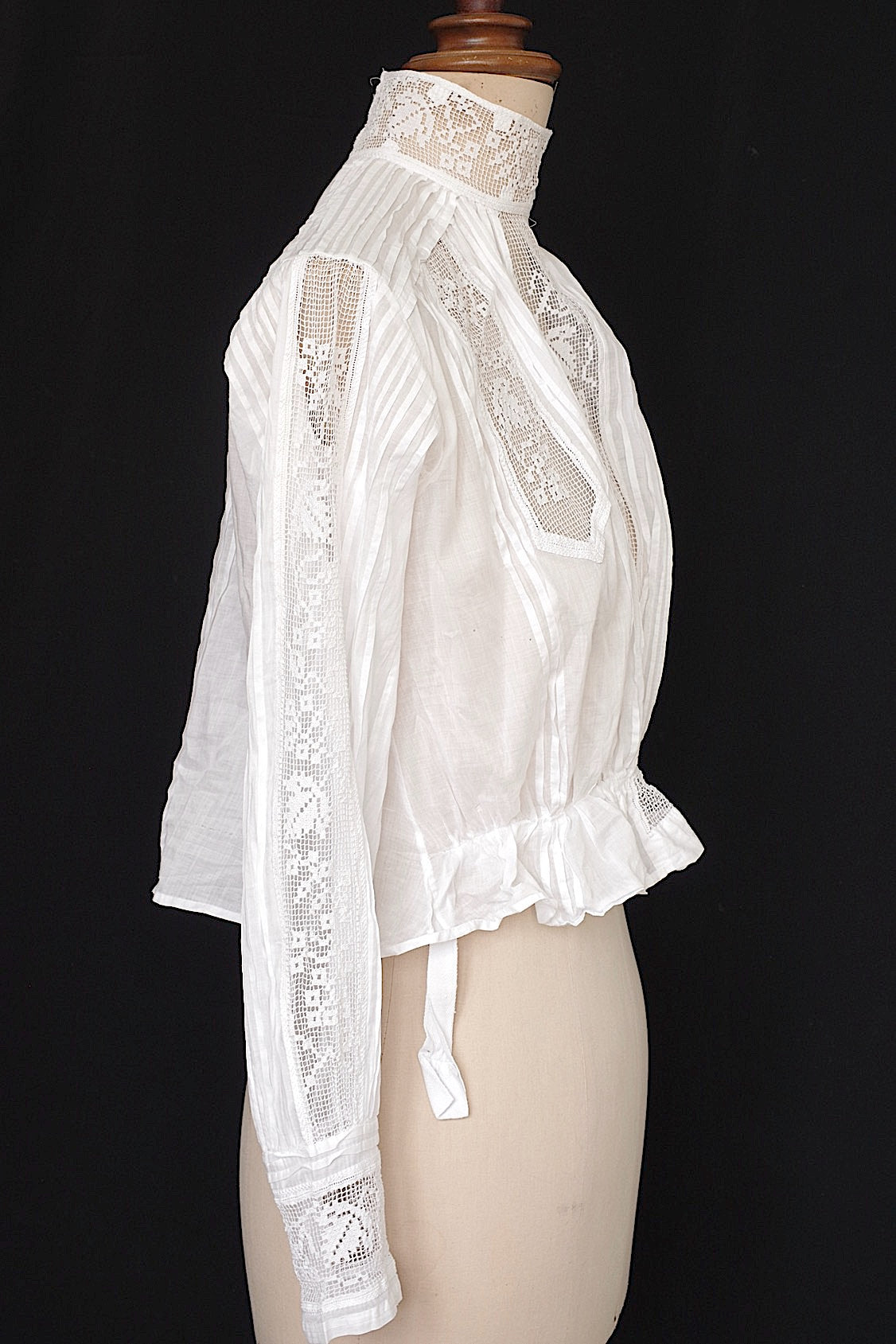 アンティークブラウス vêtement antique  スタンドカラー .FR a l'epoque