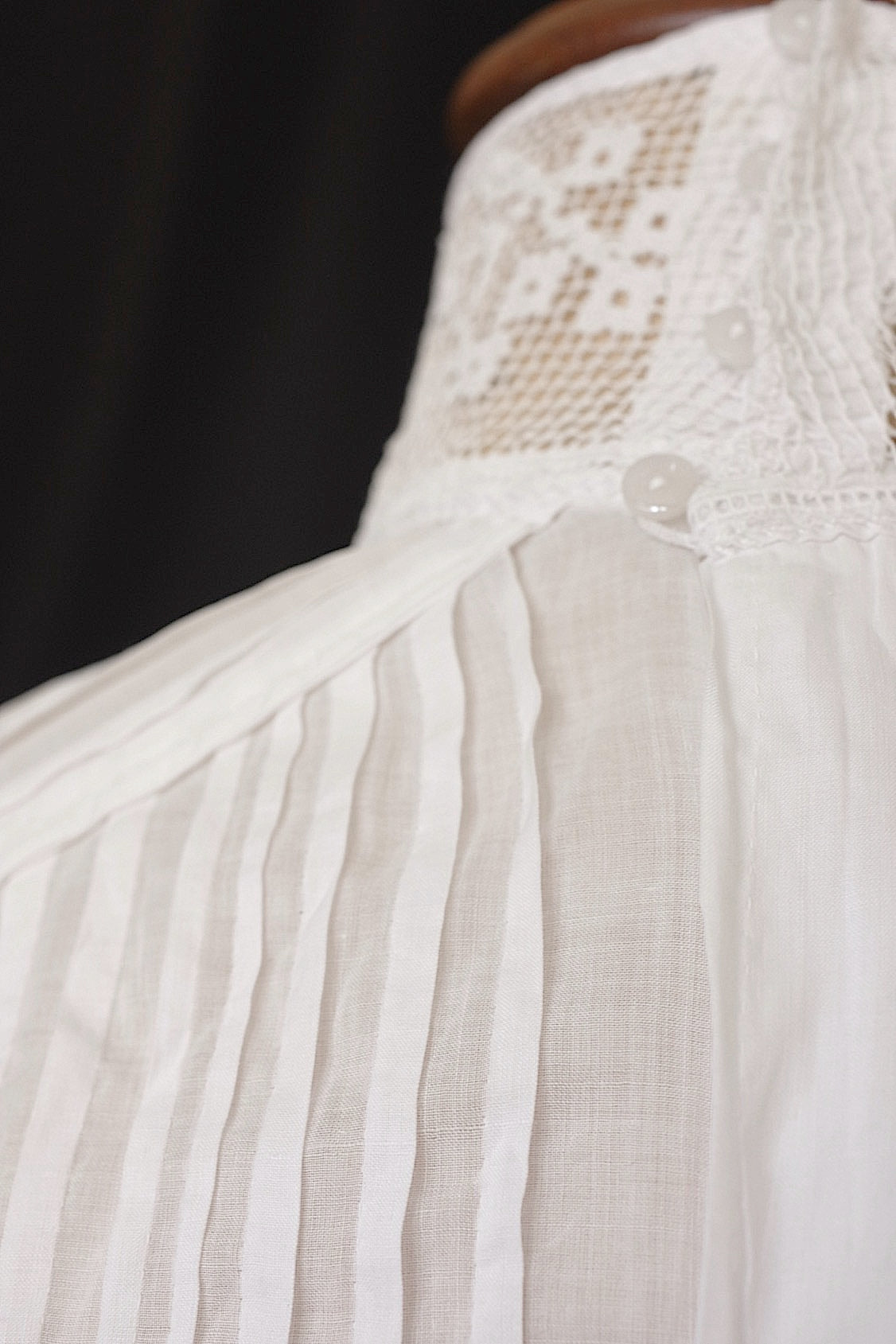 アンティークブラウス vêtement antique  スタンドカラー .FR a l'epoque