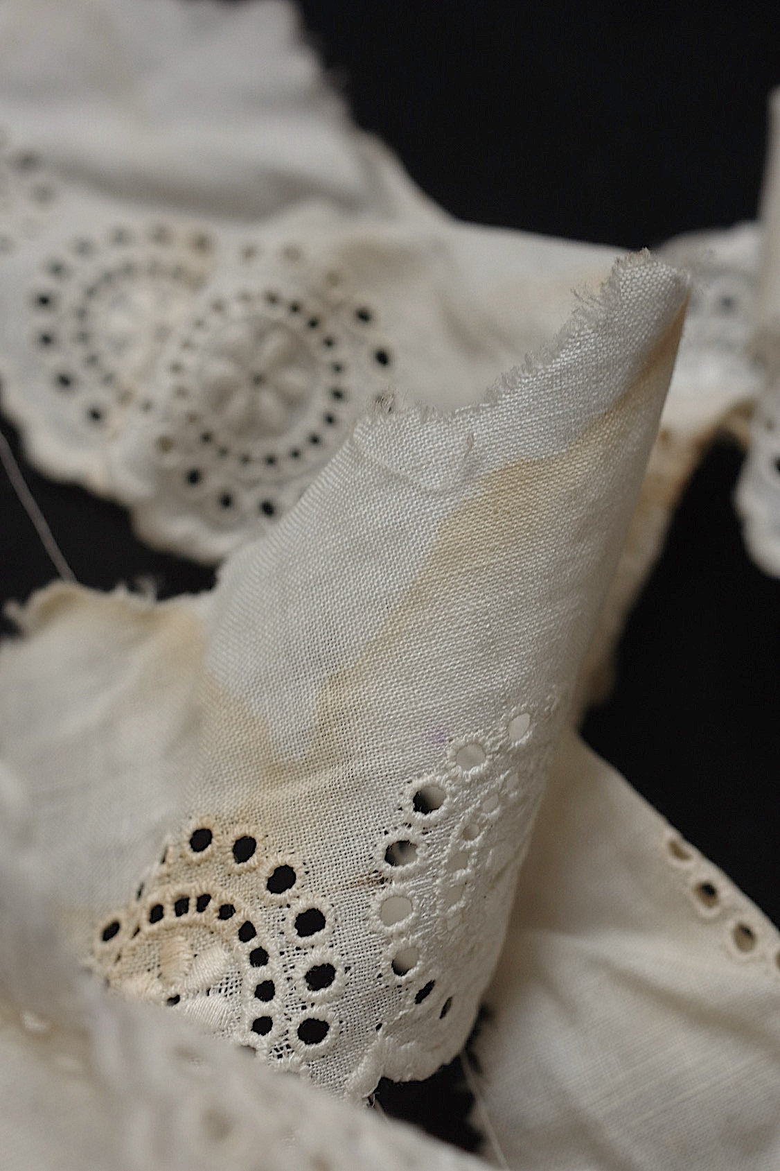 アンティークレース dentelle antique  カットワーク lot .FR a l'epoque