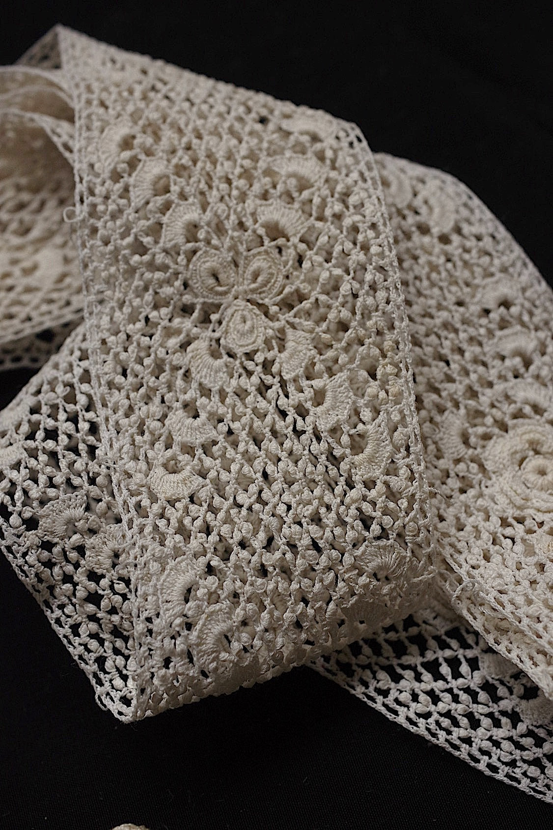アンティークレース dentelle antique  クロシェレース lots4 .FR a l'epoque