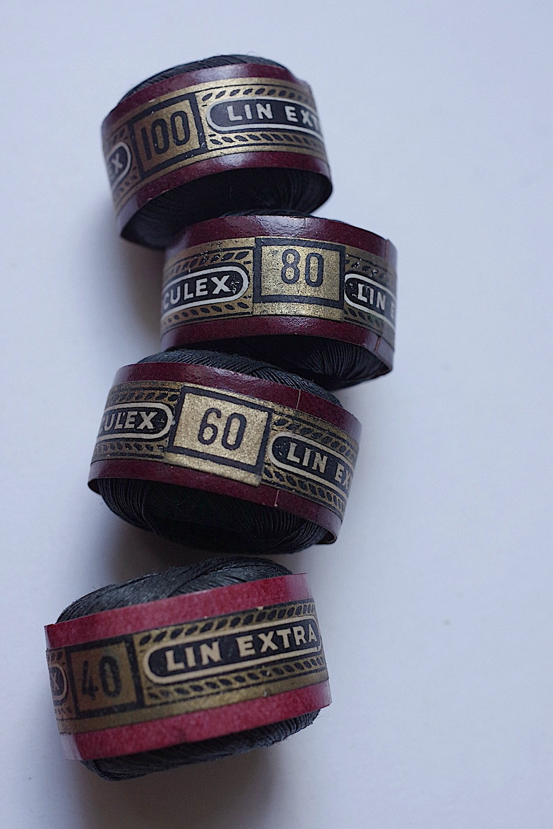 アンティークボビン antique bobbin リネン黒 .FR a l'epoque