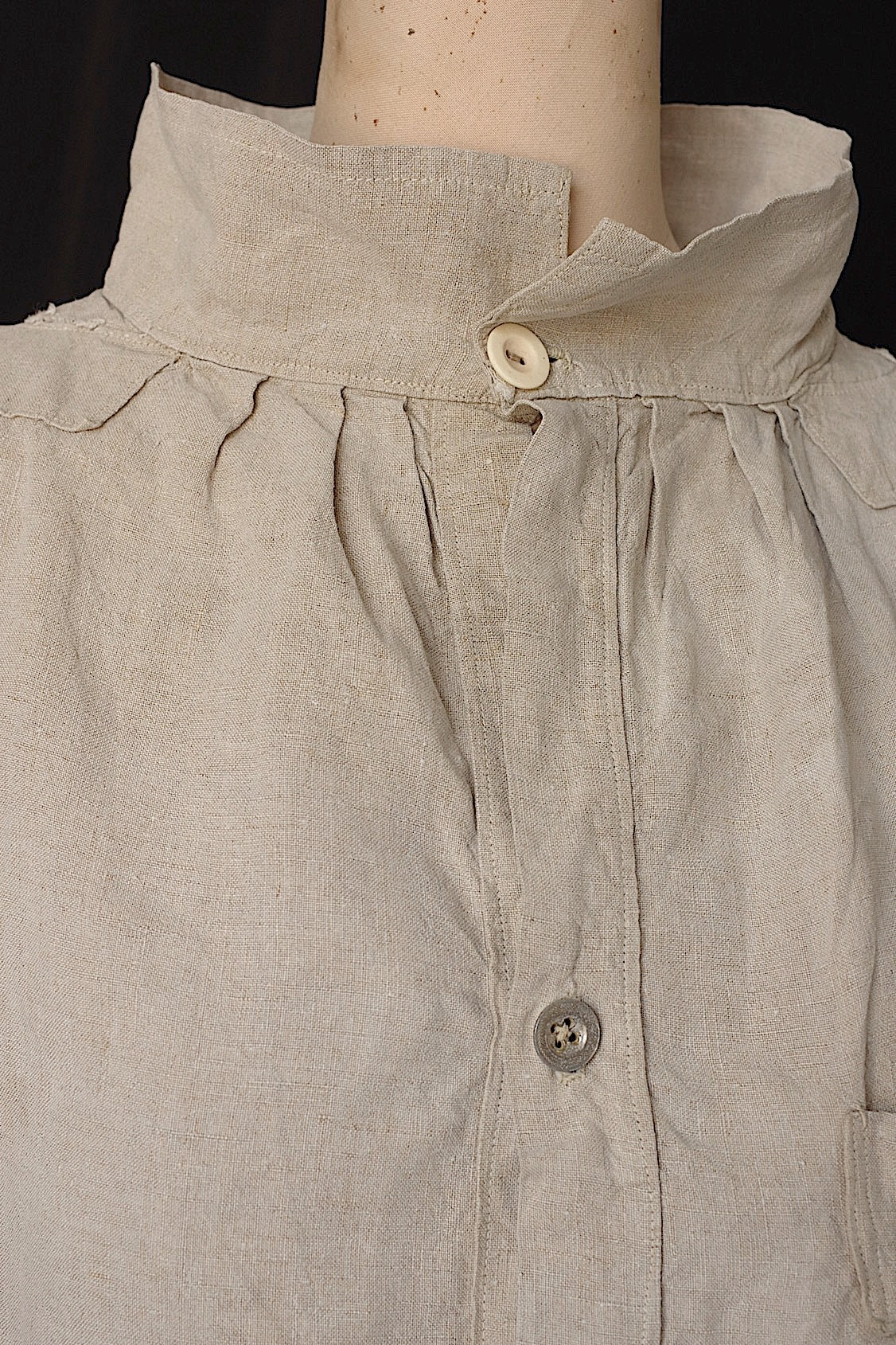 アンティークリネンシャツ vêtement  antique .FR a l'epoque