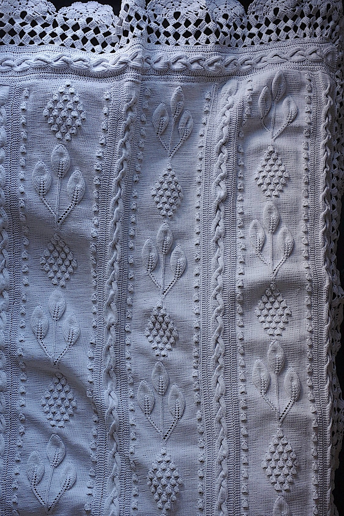 アンティークインテリアカバー dessus de lit antique トリコテ .FR a l'epoque