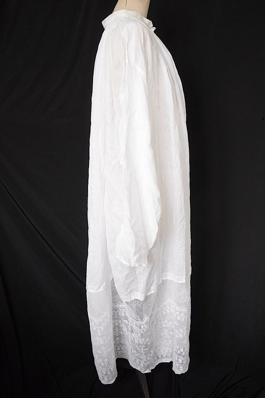 アンティーク教会チュニック vêtement antique チャーチスモック aube .FR a l'epoque