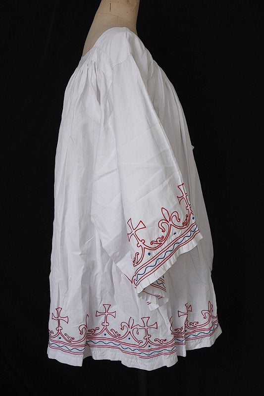 ヴィンテージ教会チュニック vêtement vintage チャーチスモック surplis4 .FR a l'epoque
