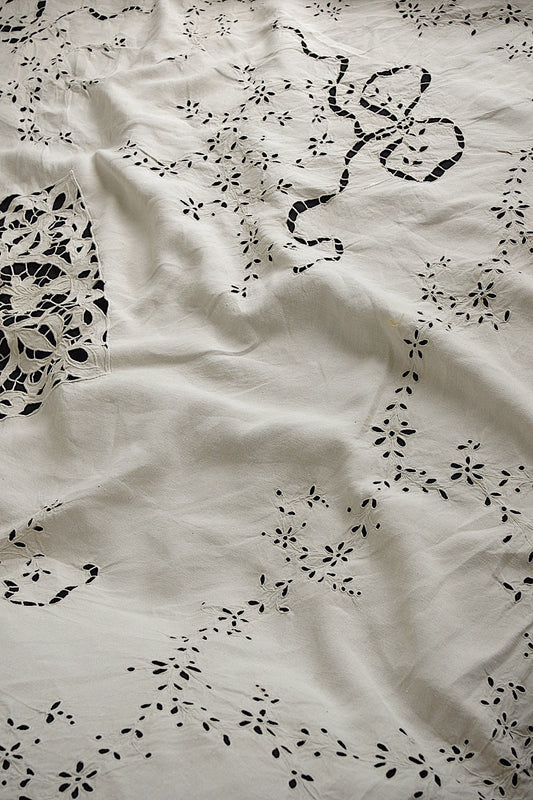 アンティークインテリアカバー linge de maison antique リネン刺繍 .FR a l'epoque