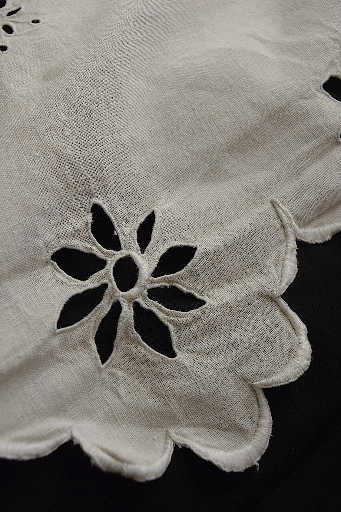 アンティークインテリアカバー linge de maison antique リネン刺繍 .FR a l'epoque