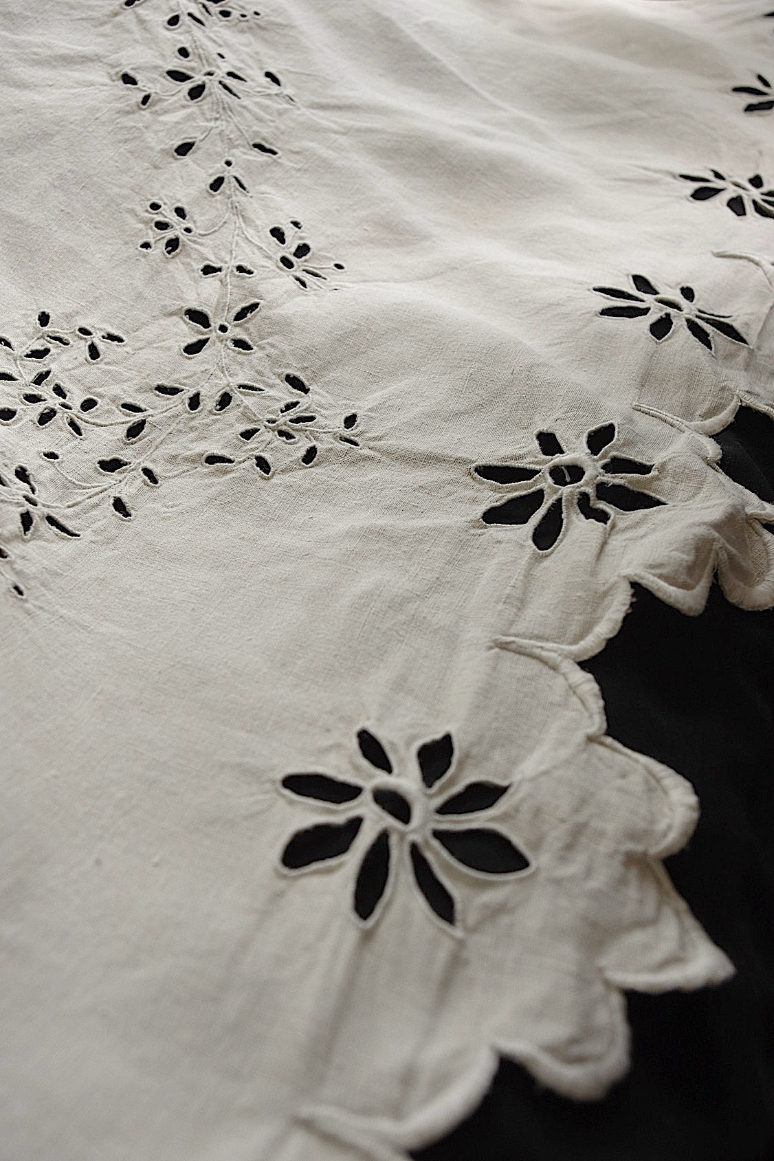 アンティークインテリアカバー linge de maison antique リネン刺繍 .FR a l'epoque