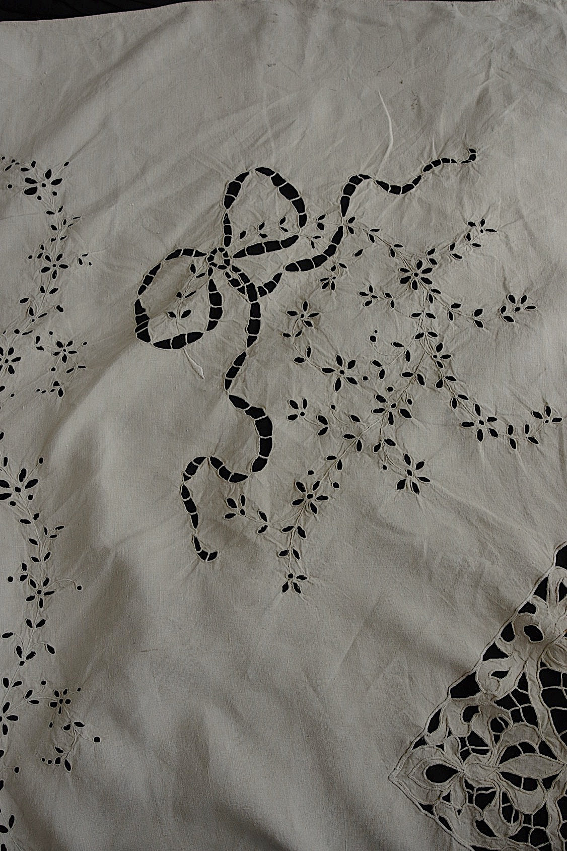 アンティークインテリアカバー linge de maison antique リネン刺繍 .FR a l'epoque