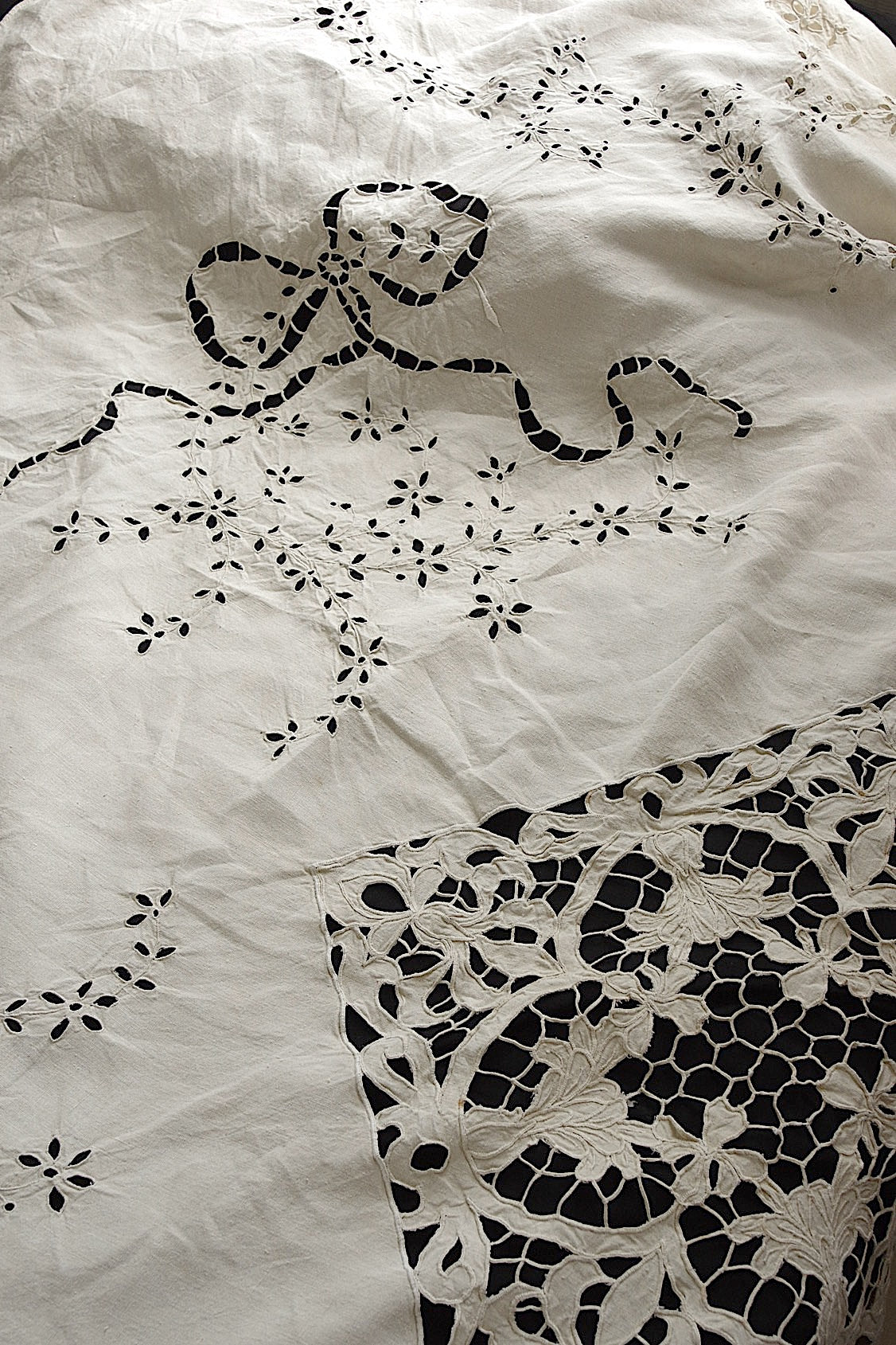 アンティークインテリアカバー linge de maison antique リネン刺繍 .FR a l'epoque