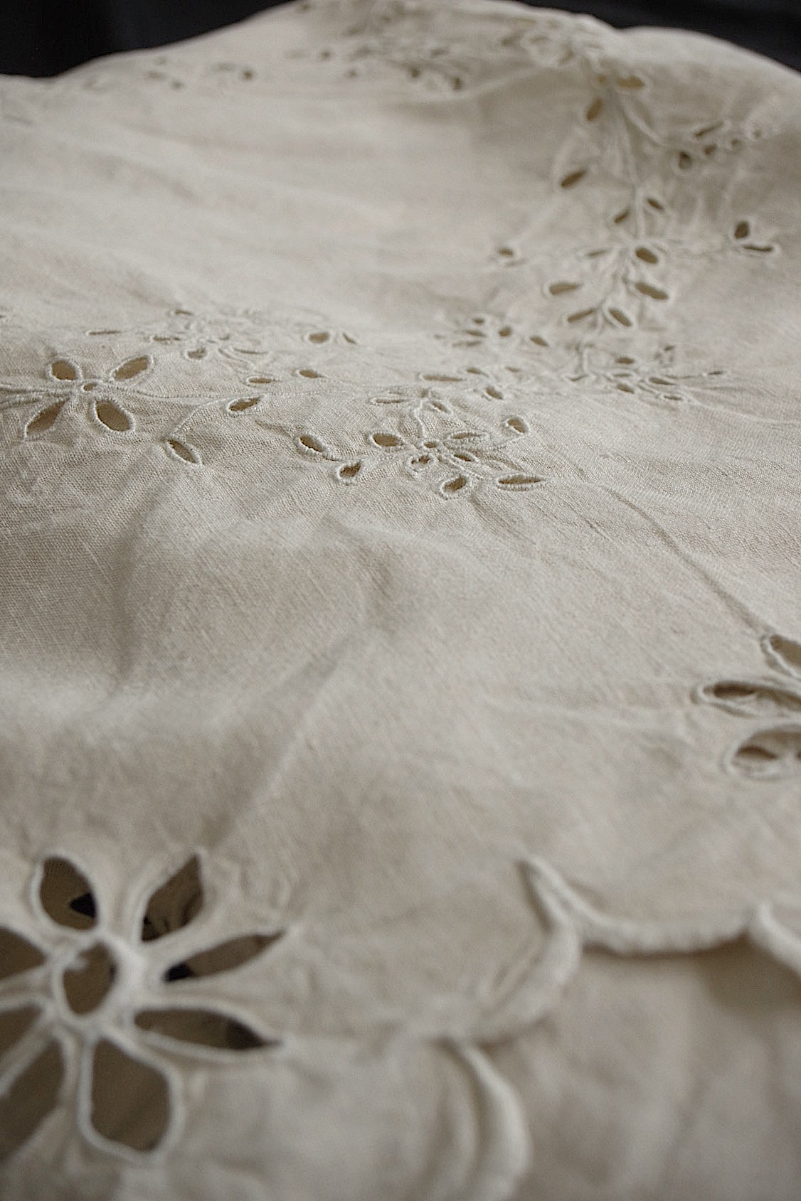 アンティークインテリアカバー linge de maison antique リネン刺繍 .FR a l'epoque