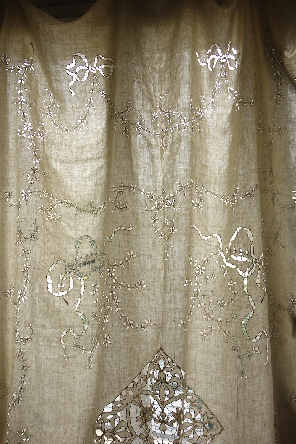 アンティークインテリアカバー linge de maison antique リネン刺繍 .FR a l'epoque