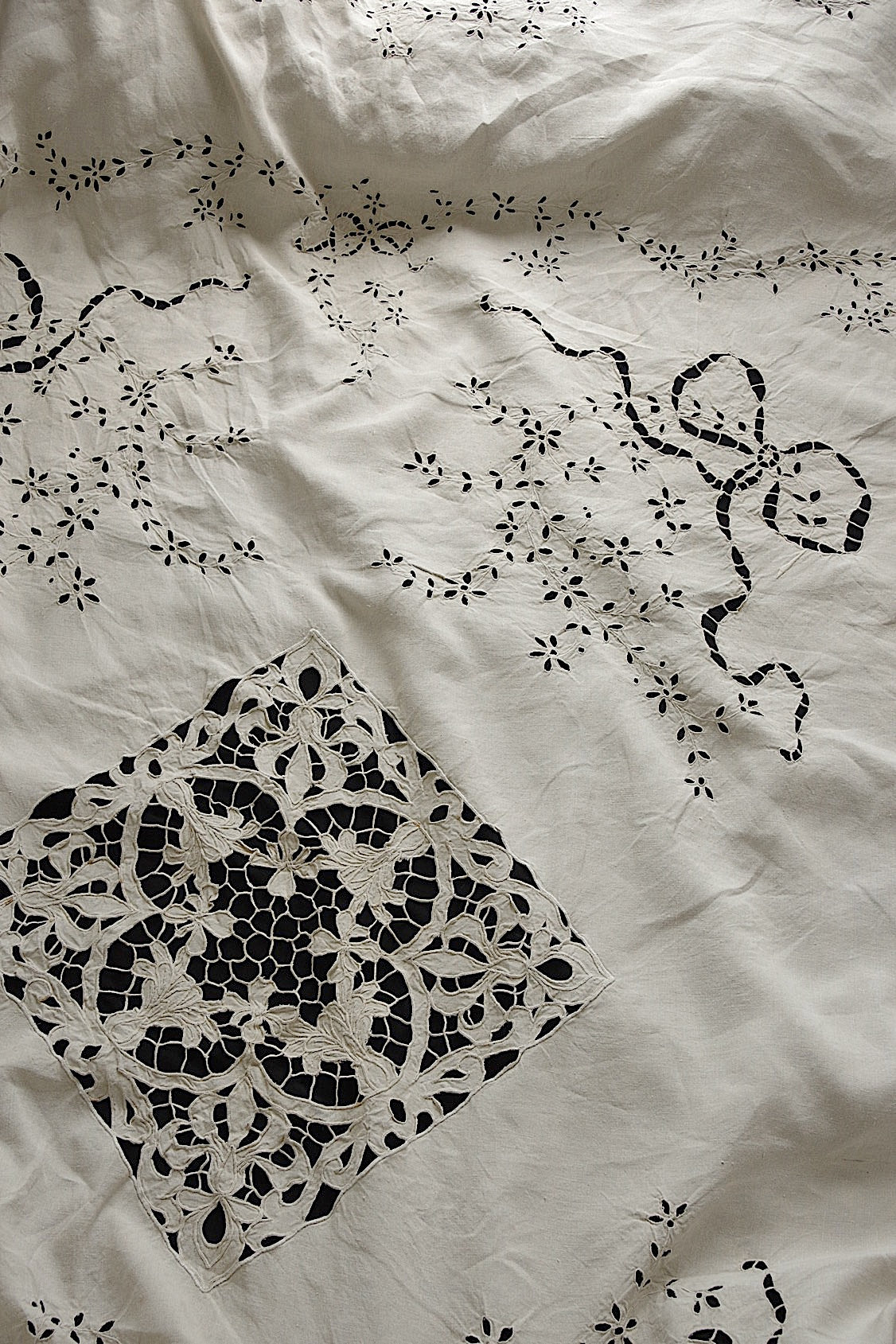 アンティークインテリアカバー linge de maison antique リネン刺繍 .FR a l'epoque