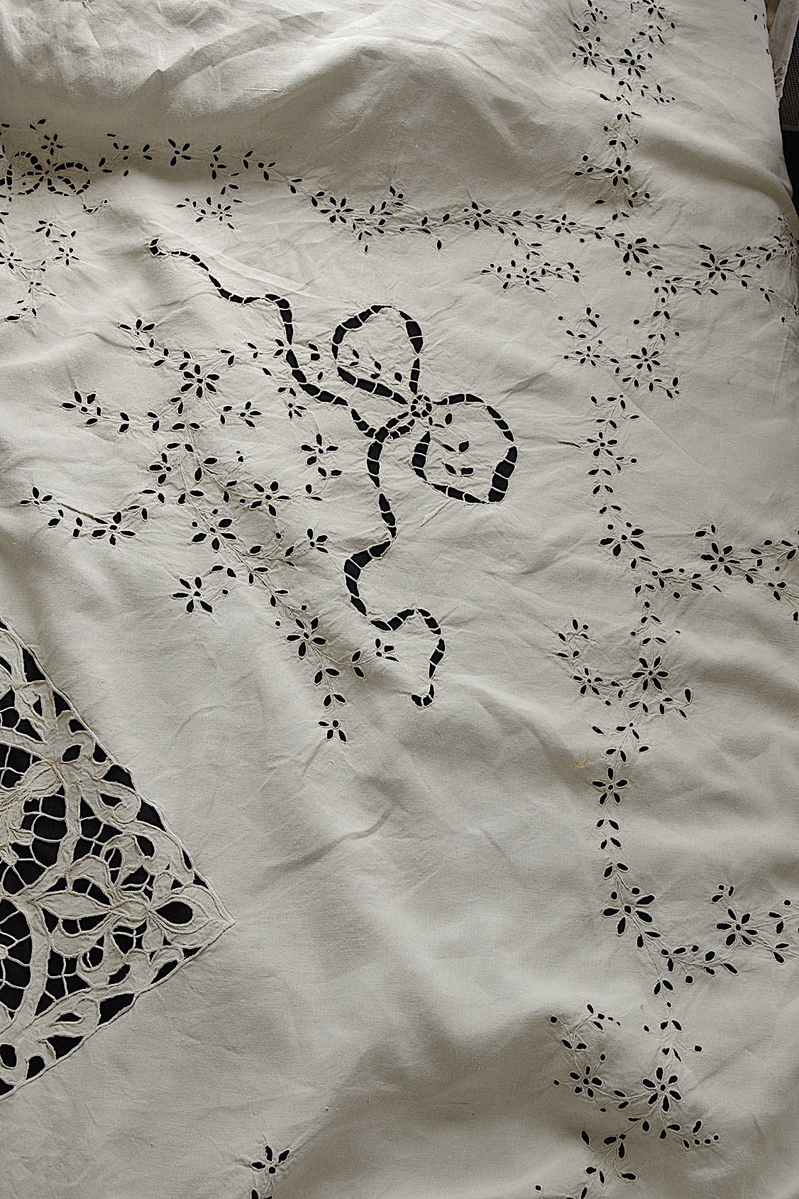 アンティークインテリアカバー linge de maison antique リネン刺繍 .FR a l'epoque