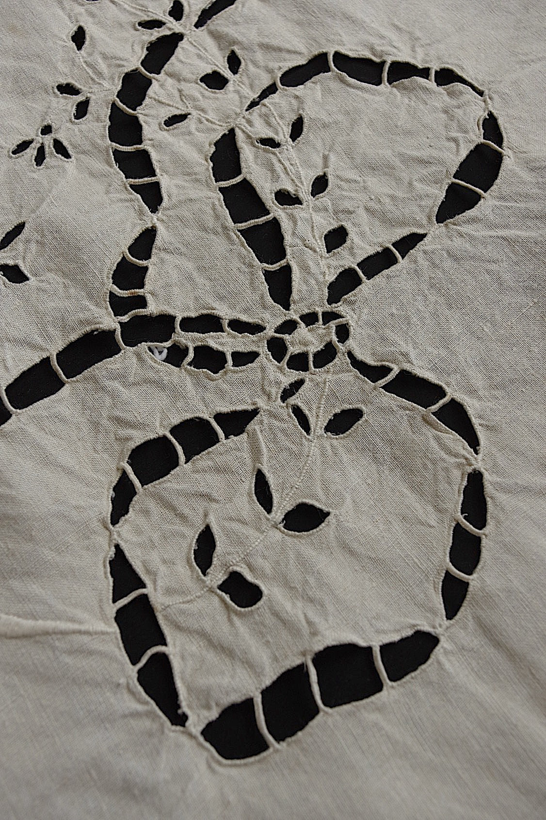 アンティークインテリアカバー linge de maison antique リネン刺繍 .FR a l'epoque