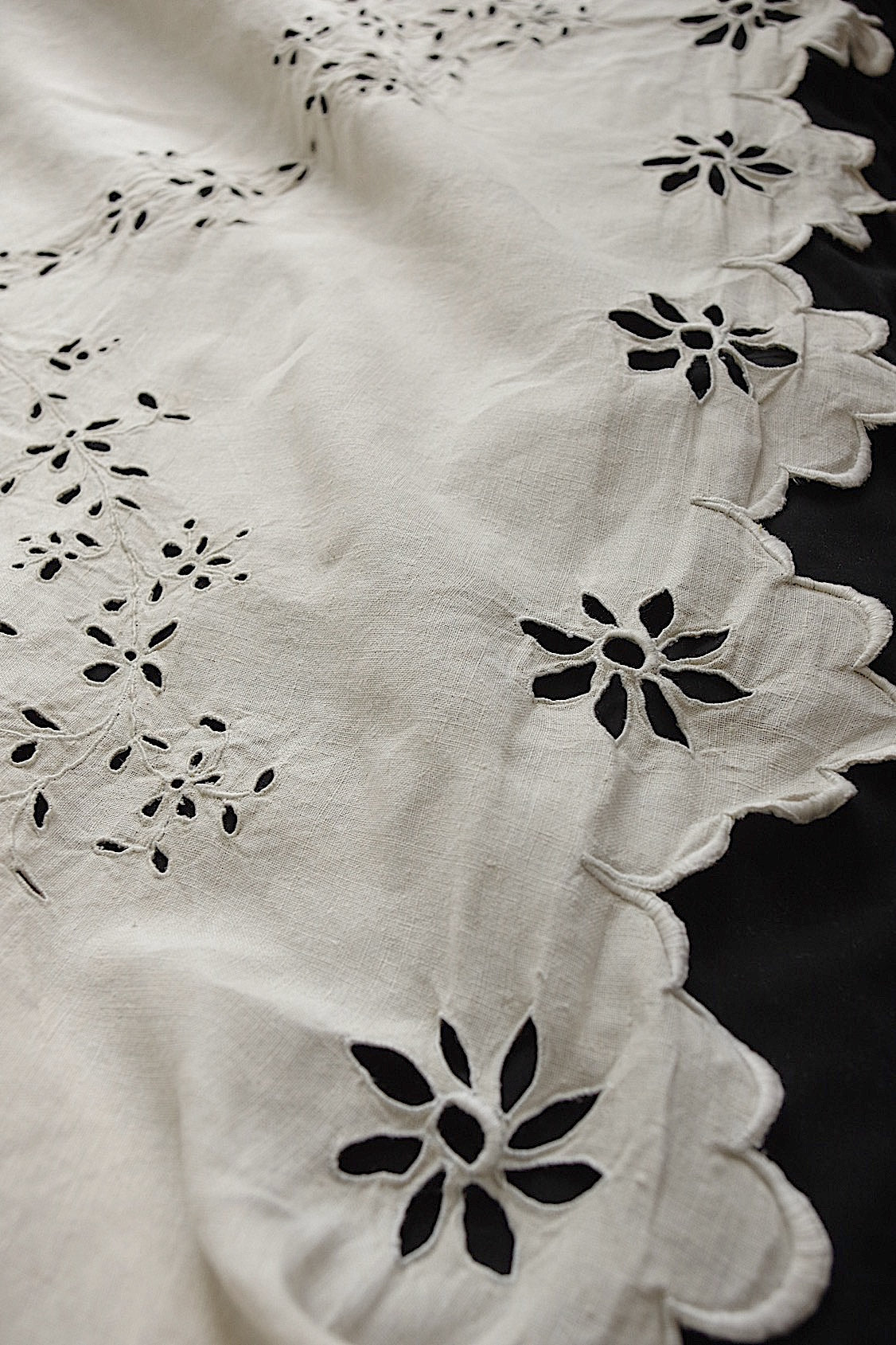 アンティークインテリアカバー linge de maison antique リネン刺繍 .FR a l'epoque