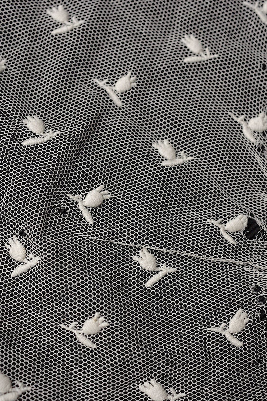 アンティークレース dentelle antique 刺繍ハギレ+ベール .FR a l'epoque