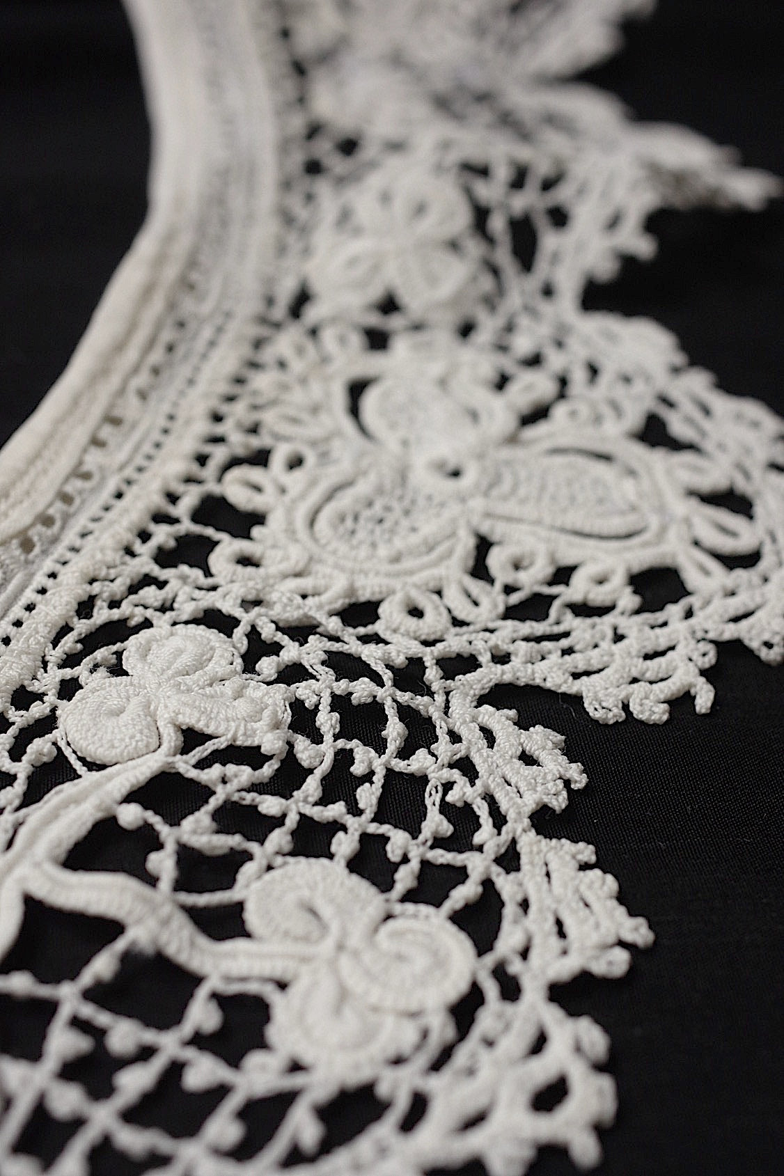 アンティークレース dentelle antique カフス 襟 .FR a l'epoque