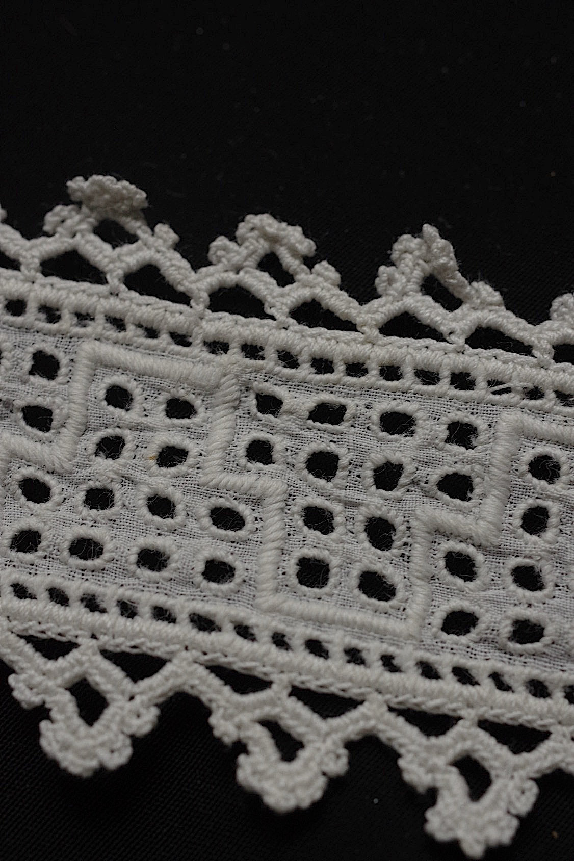 アンティークレース dentelle antique ハギレ 襟 .FR a l'epoque