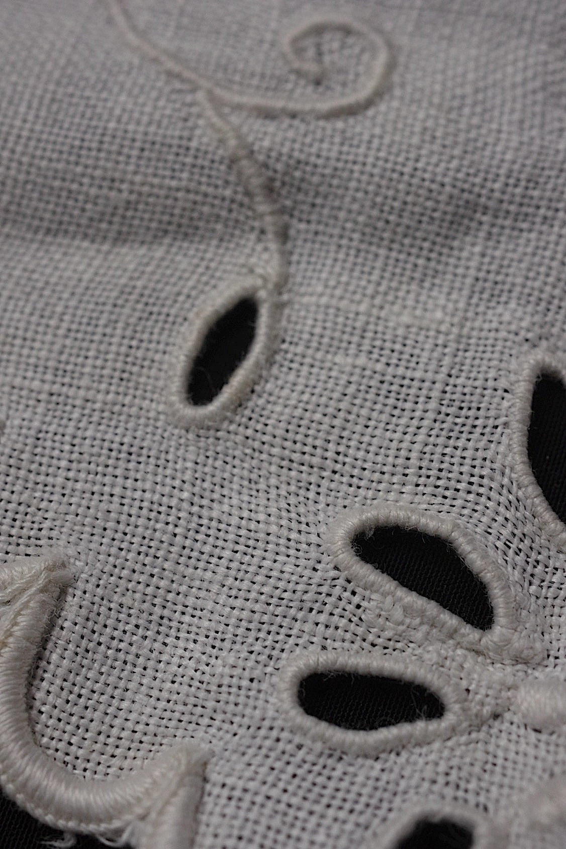 アンティークレース dentelle antique  襟3つ .FR a l'epoque