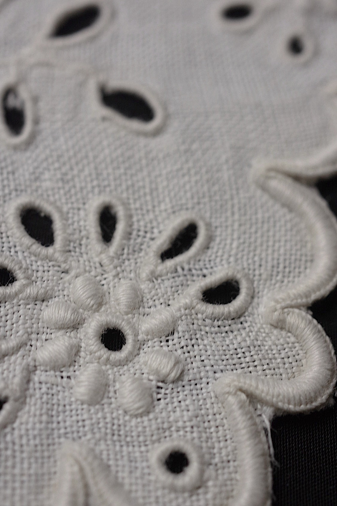 アンティークレース dentelle antique  襟3つ .FR a l'epoque