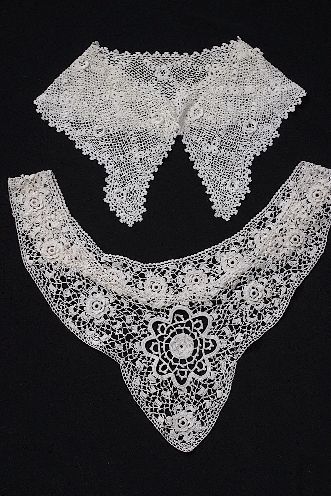 アンティークレース dentelle antique  クロシェ 首周り .FR a l'epoque