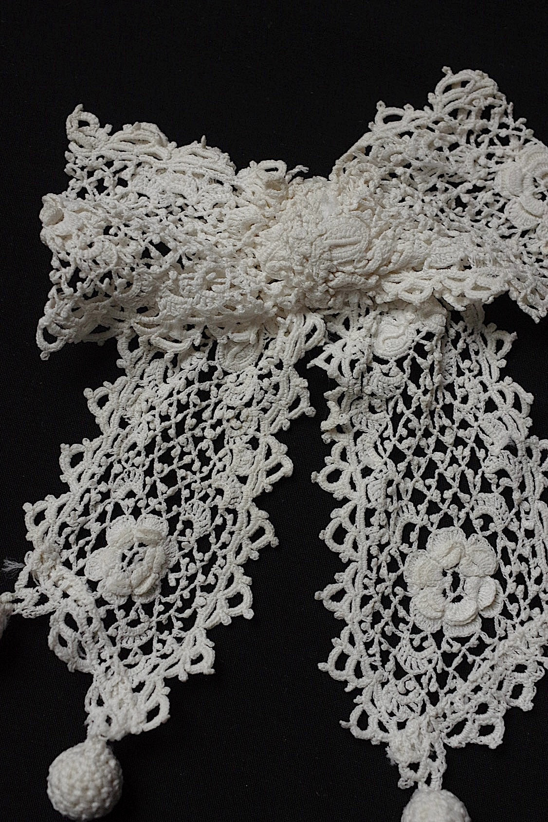 アンティークレース dentelle antique  クロシェ 首周り .FR a l'epoque