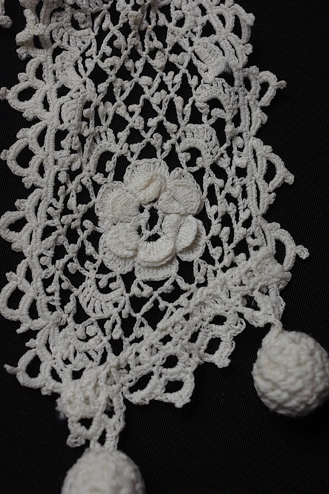 アンティークレース dentelle antique  クロシェ 首周り .FR a l'epoque