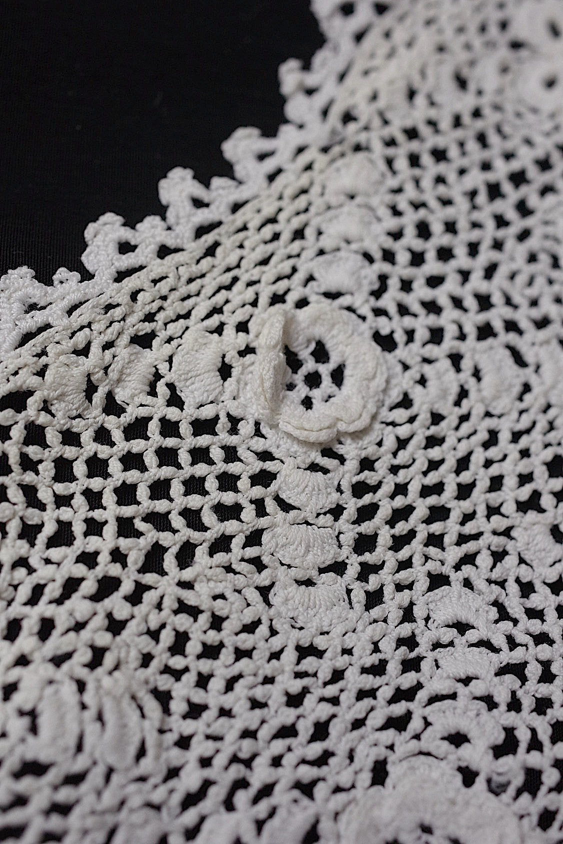 アンティークレース dentelle antique  クロシェ 首周り .FR a l'epoque