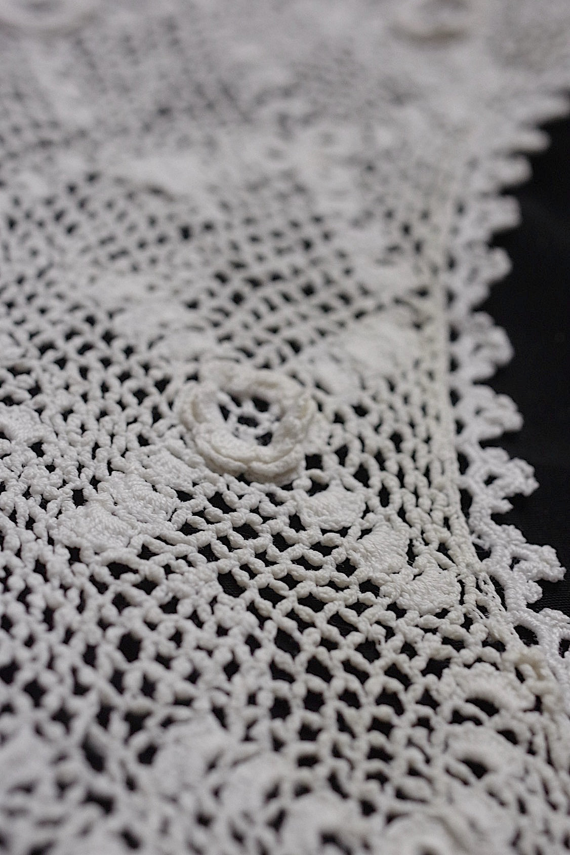 アンティークレース dentelle antique  クロシェ 首周り .FR a l'epoque