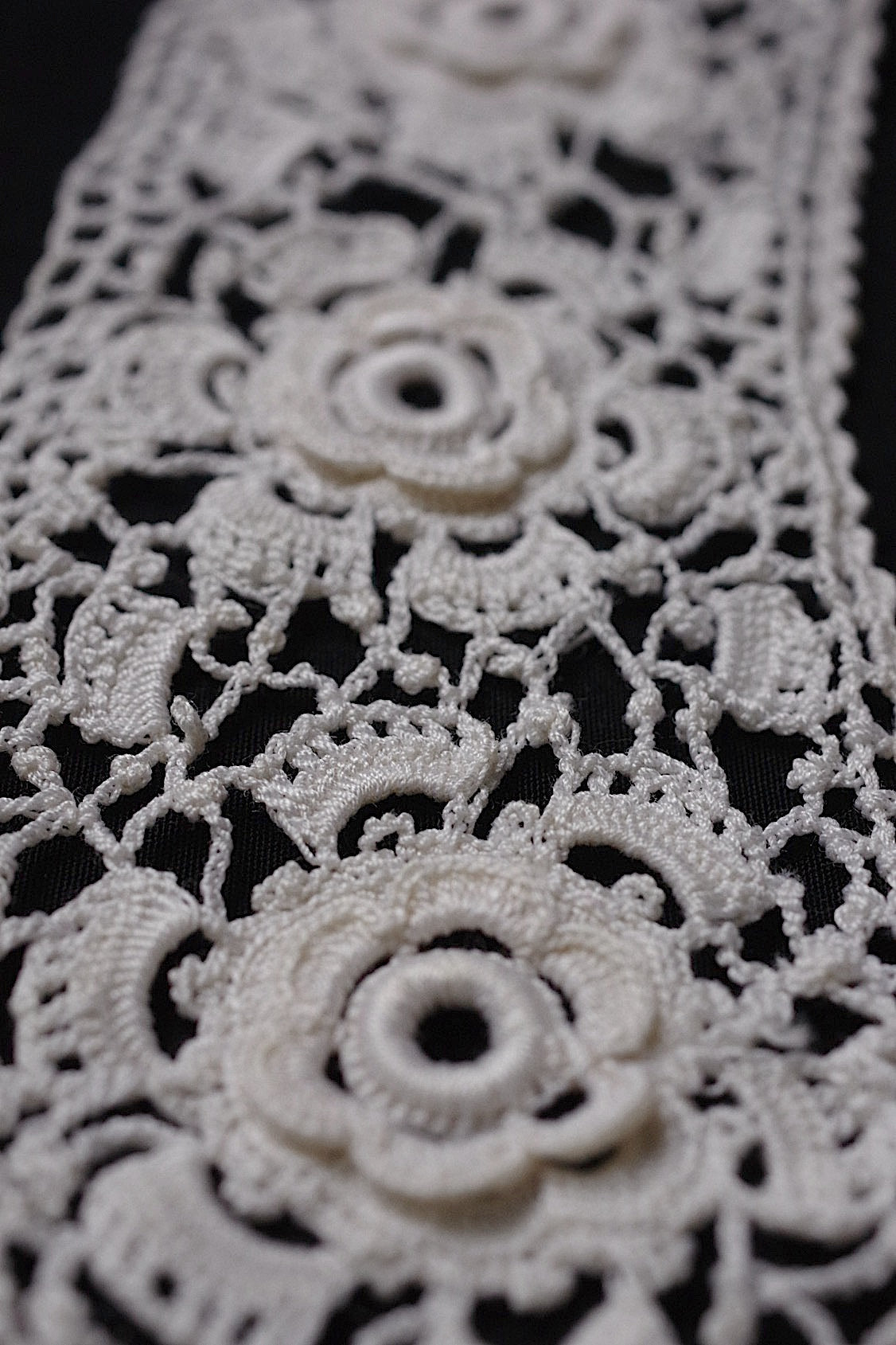 アンティークレース dentelle antique  クロシェ 首周り .FR a l'epoque