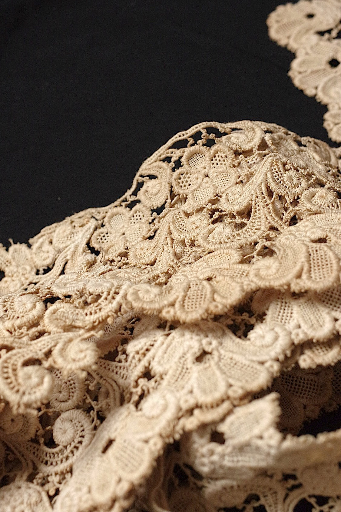 アンティークレース dentelle antique  32cm+200cm .FR a l'epoque