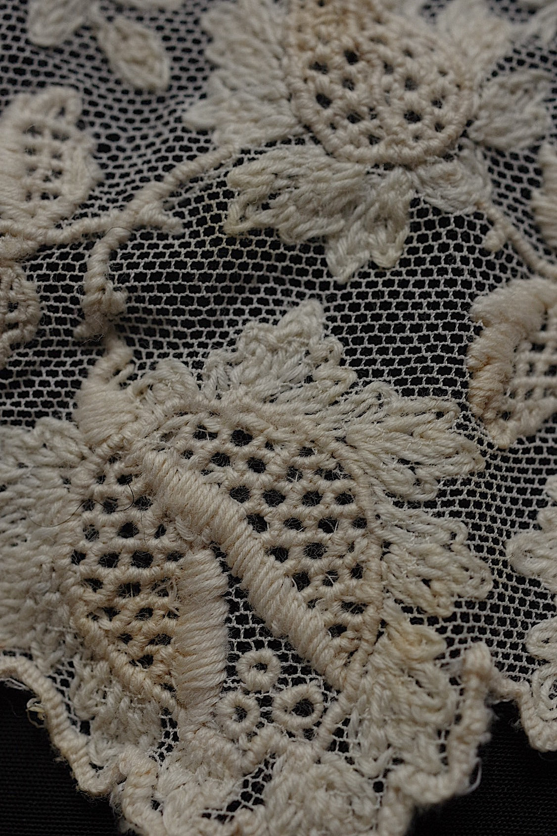 アンティークレース dentelle antique  チュールハギレlot .FR a l'epoque