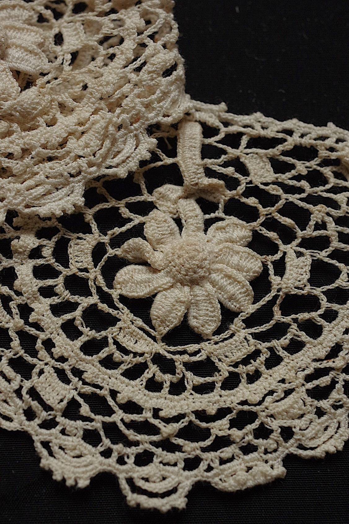 アンティークレース dentelle antique  クロシェ素材用 lots8 .FR a l'epoque