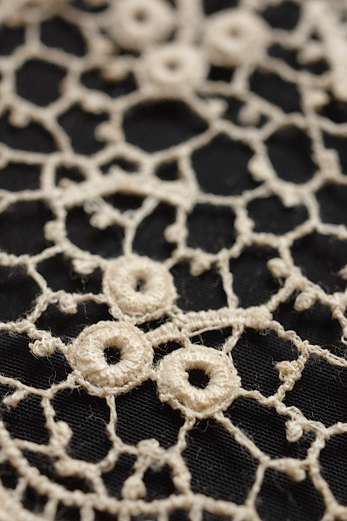 アンティークレース dentelle antique  60 23 40 163cm .FR a l'epoque