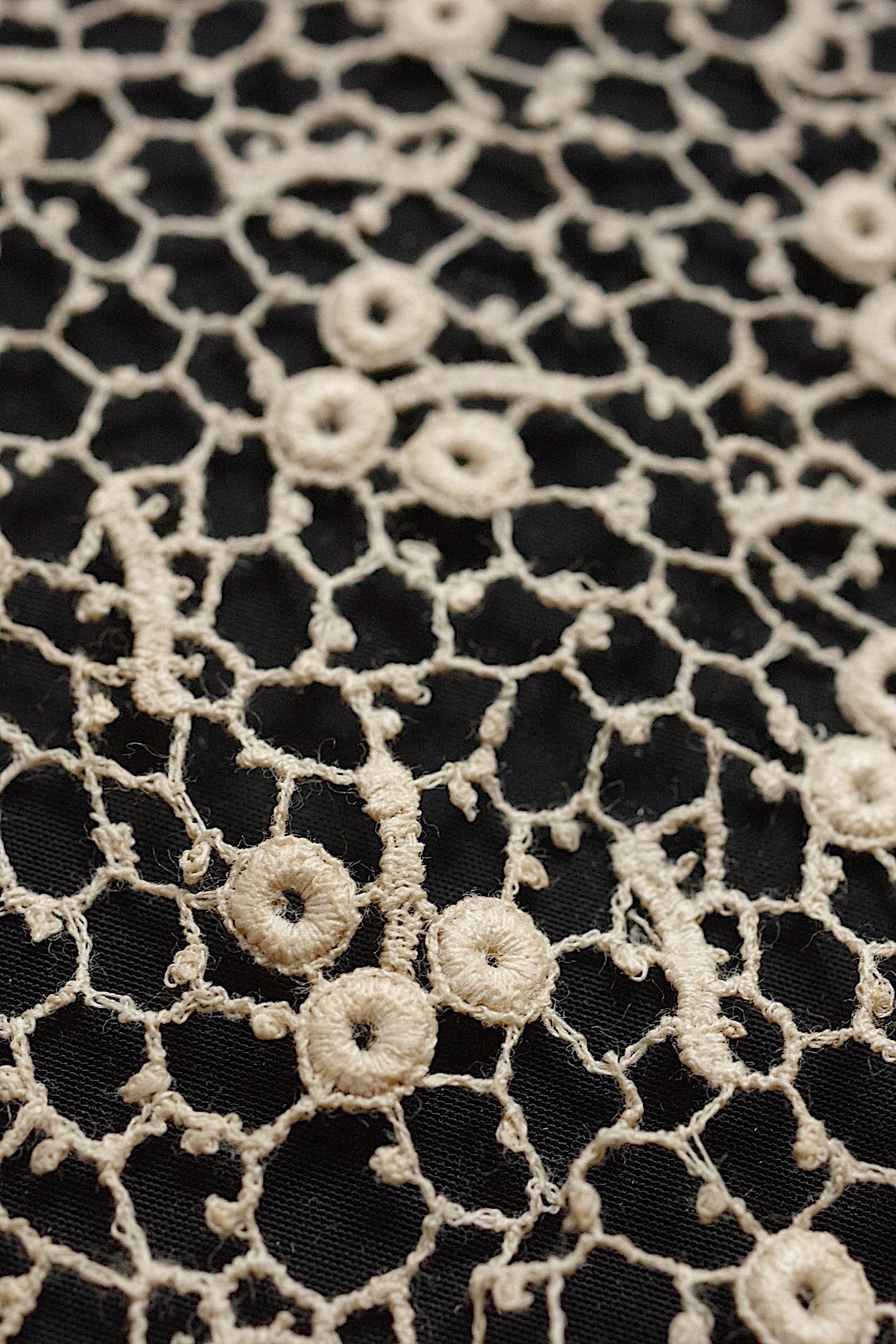 アンティークレース dentelle antique  60 23 40 163cm .FR a l'epoque