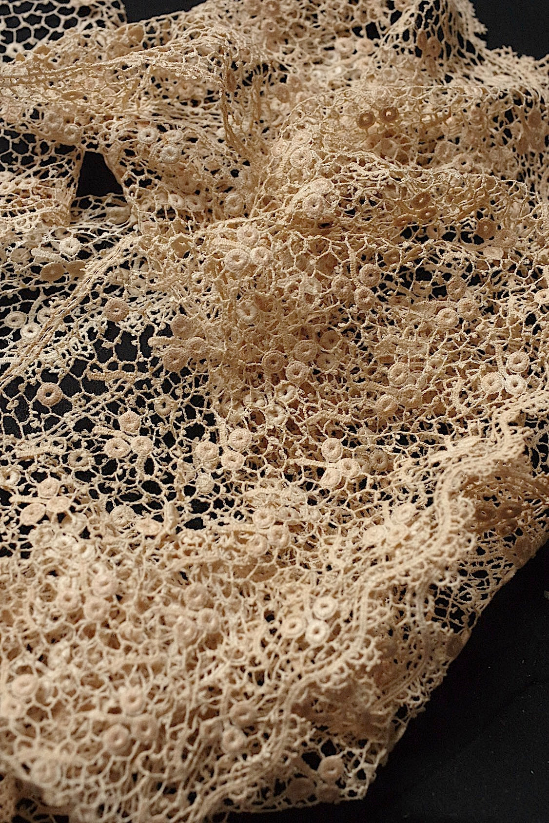 アンティークレース dentelle antique 60 23 40 163cm .FR a l'epoque