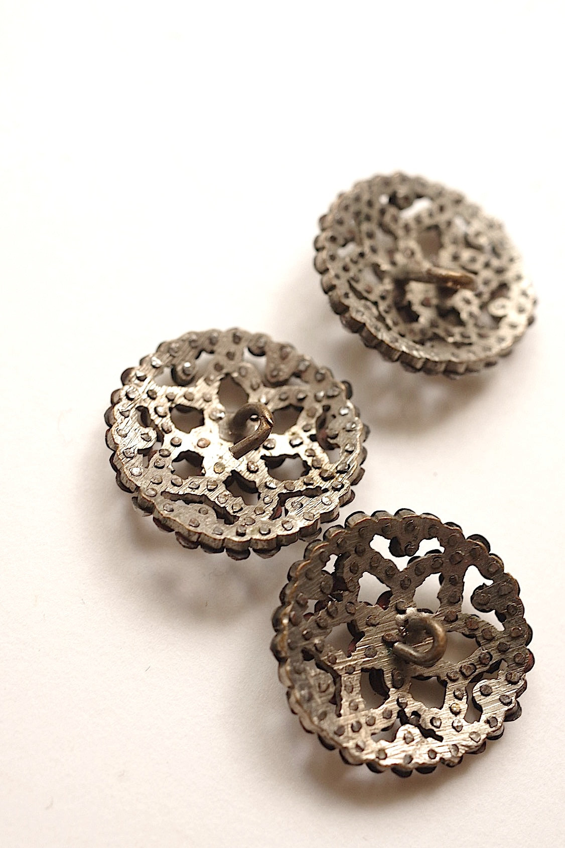 アンティークボタン boutons antique  ボタン3個 .FR a l'epoque