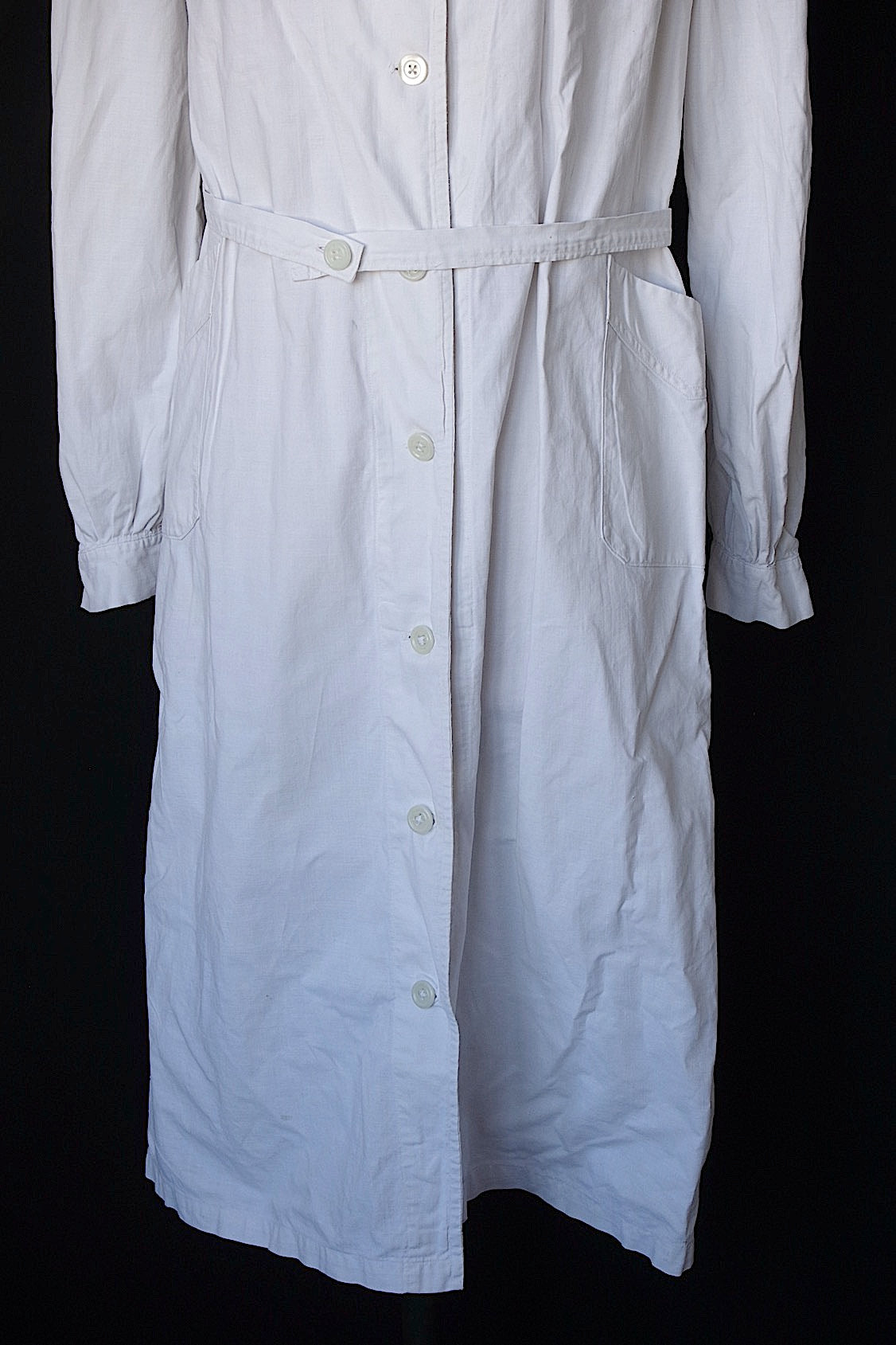 ヴィンテージアトリエコート vêtement vintage コットンコート白 .FR a l'epoque